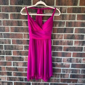 Sm Vintage Y2K Trixxi Fuchsia Halter Dress Vintage Whimsy Fairy US Made Festival